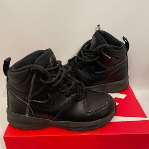 Nike Kids Black Lace-Up Boots